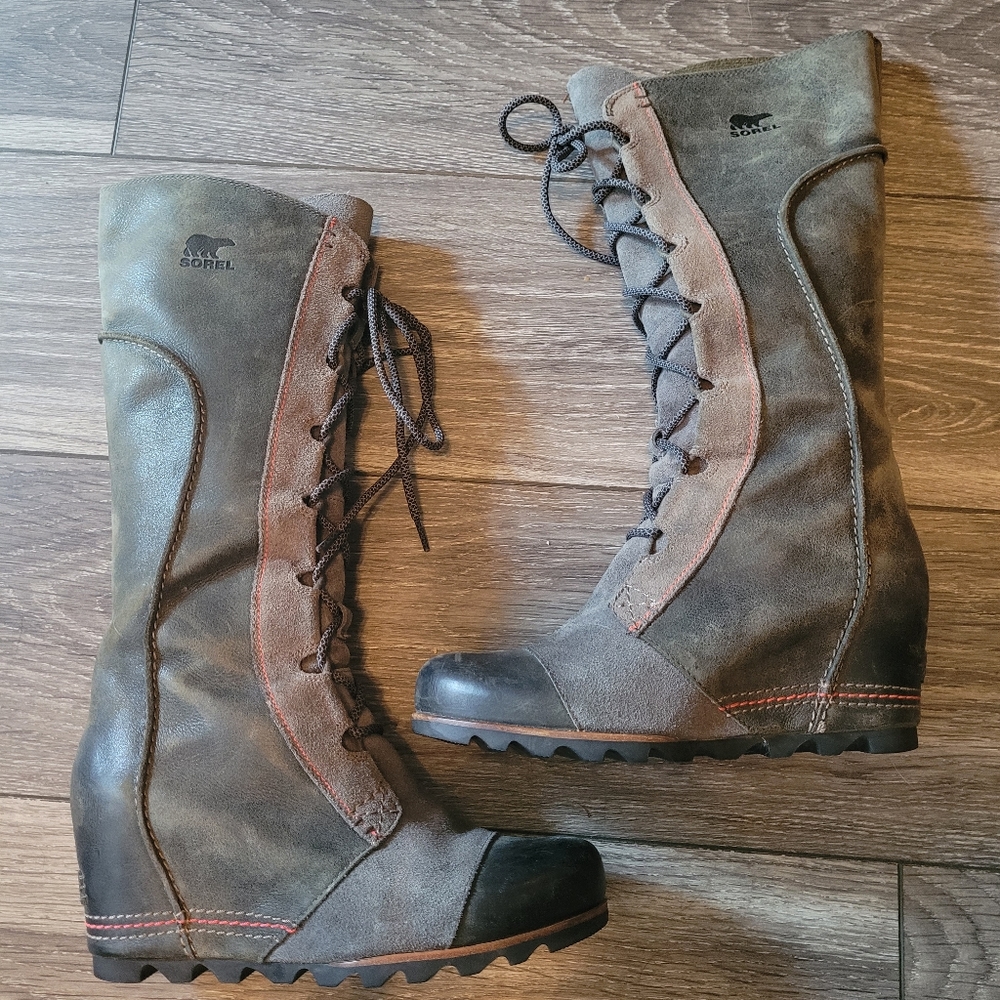 Sorel Cate The Great Wedge Boots-Size:10 - Picture 1 of 7